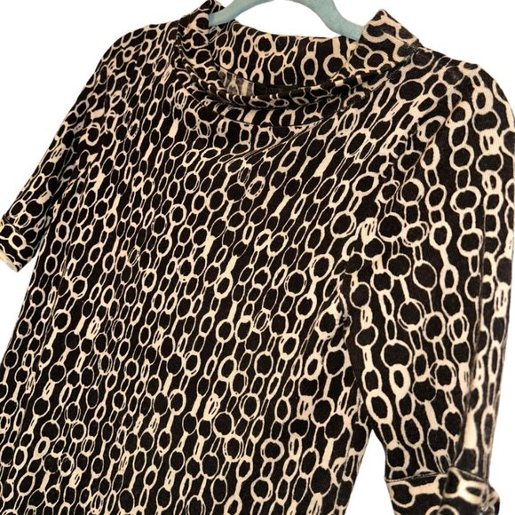 J. crew Collection black cream chain link intarsia knit sweater knit shi… - Picture 3 of 3